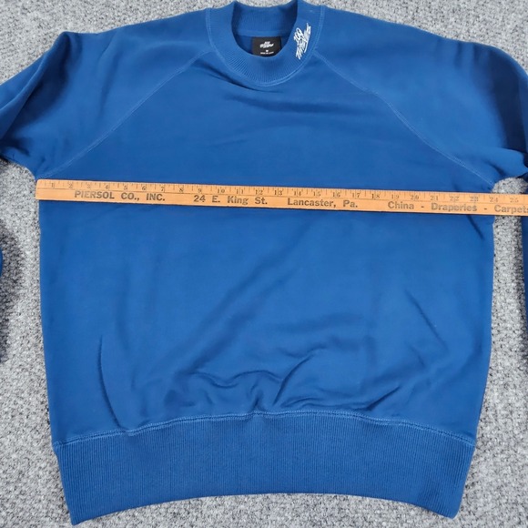 100 Thieves Blue Embroidered Logo Crewneck Sweatshirt Pullover Sweater Mens - Picture 5 of 8